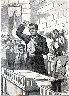 Crying Prints: Rep. Hamilton Weeping;Legislature;Woodcu