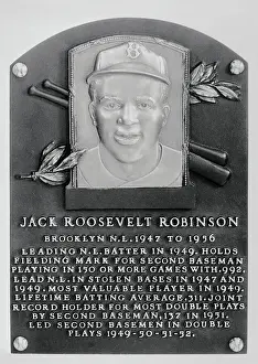 Replica of Plaque Honoring Jackie Robinson