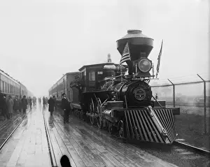 Celebrating Prints: Replica Train Arriving in Dearborn