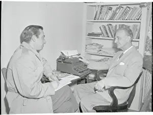 Reporter Interviewing Clair Bee