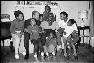 John L Prints: Reporter with Large Family