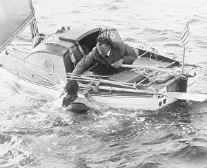 Swimmer Prints: Reporter Swimming to Interview Sailor