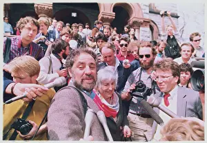 Northampton Prints: Reporters Surrounding Abbie Hoffmann