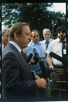 Representative John Bredemas Talking to Reporters