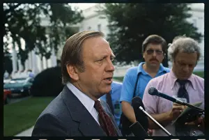 Representative John Bredemas Talking to Reporters