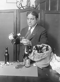 Indulgence Prints: Representative LaGuardia Pouring Alcoholic Beverage