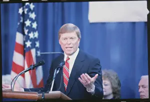 Representative Richard Gephardt Gesturing at Podium