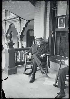 Saratoga Prints: Republican Job E. Hedges on Porch