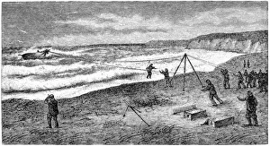 Sailing Ship Gallery: Rescue with the breeches buoy