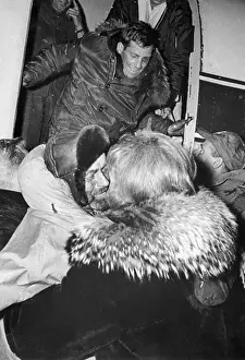 Rescued Survivors Arriving from Plane Crash Site