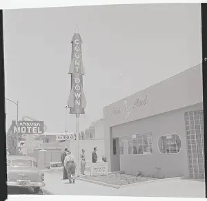 Santa Maria Prints: Restaurant with Space Ship Sign