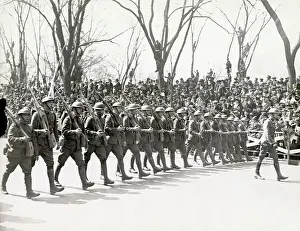 Returning Doughboys Marching 1919