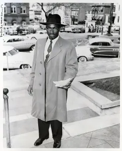 Boycott Prints: Rev. E.J. Fields Shown Arriving At Court