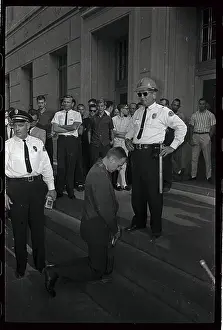 Jackson Prints: Reverend Ed King Praying in Protest