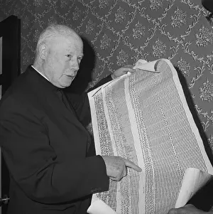 Earthquake Prints: Reverend Holding Seismograph Recordings
