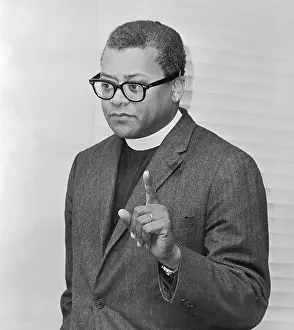 Reverend James Lawson Gesturing While Speaking to Press