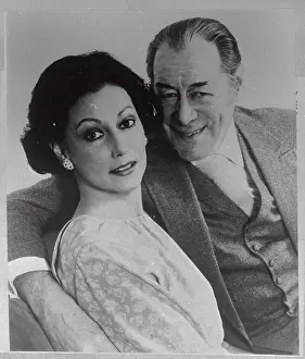 Rex Harrison Sitting with His New Bride