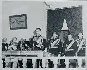 Tehran Prints: Reza Pahlevi Opening the Persian Parliament
