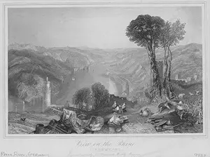 Prints of Engraving showing the Rhine at Oberwesel, a town on the Rhine Gorge, including scenes of domestic activityon the riverbank. (Photo by (F. Lewis/Archive Photos/Getty Images) Urban Echoes of America’s Golden Age: The Rhine At Oberwesel