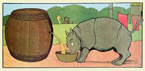 Horn Prints: Rhino Drinks