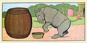 Horn Prints: Rhino Wants a Drink