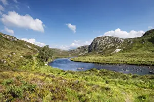 Scotch Prints: The rich in fish Laxford river is fed by Loch Stack and flows into Loch Laxford