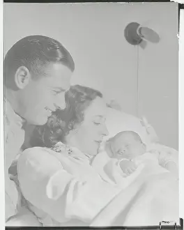 Infancy Prints: Richard Arlen and Wife with Infant Son