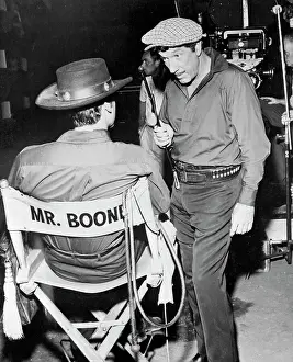 Richard Boone Sitting in Movie Chair