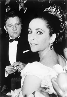 Richard Burton and Elizabeth Taylor at Movie Premiere
