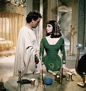 Richard Burton as Marc Antony with Liz Taylor as Cleopatra