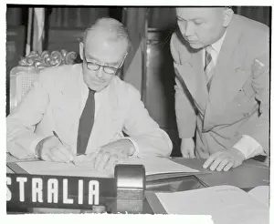 Richard Casey Signing a Pact