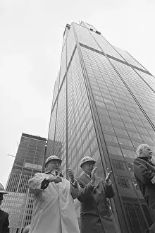 Applauding Prints: Richard Daley and Arthur Wood Applauding Sears Tower Completion