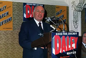 Richard J Prints: Richard Daley Giving a Speech