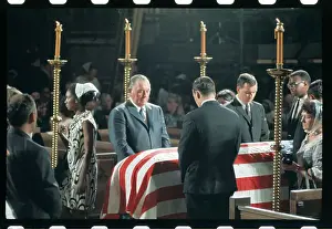 Richard J Prints: Richard Daley in Honor Guard at Bier of Robert Kennedy