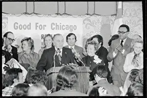 Richard J Prints: Richard Daley Thanking Supporters