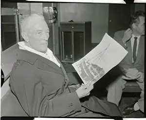 Byrd Prints: Richard E. Byrd Recuperating in Hospital and Viewing the Gjoa