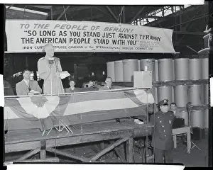 Richard E Byrd Speaking at Ceremony