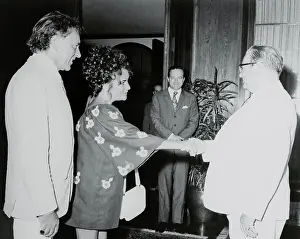 Richard and Elizabeth Burton Greeting Yugoslav Marshal Tito
