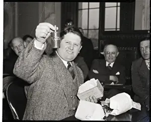Daily Organizer Prints: Richard Frankensteen Holds Gas Bomb