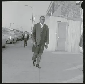 Gary Prints: Richard Hatcher Strolling Down a Sidewalk