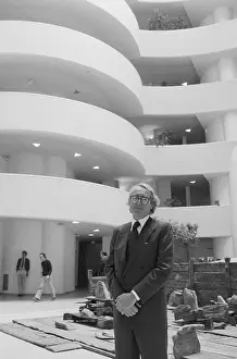Prize Prints: Richard Meier Standing Inside the Guggenheim Museum