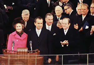 Agnew Prints: Richard Nixon Arriving at Inaugural Stand