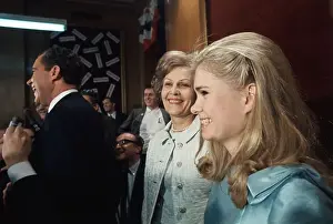 Richard Nixon Campaigning with Wife Pat and Daughter Thelma
