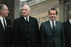 Versailles Prints: Richard Nixon with Charles de Gaulle