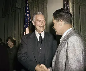 Herter Prints: Richard Nixon and Christian Herter Shaking Hands