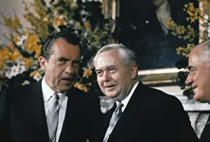 William Pierce Rogers Prints: Richard Nixon Conferring with Harold Wilson
