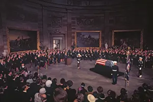 Richard Nixon Delivering Eulogy for Dwight Eisenhower