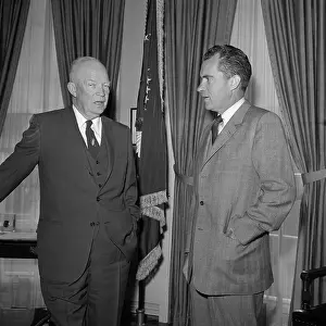 Richard Nixon and Dwight d. Eisenhower Conversing Together