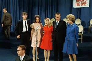 Richard Nixon and Family Meeting with the Press