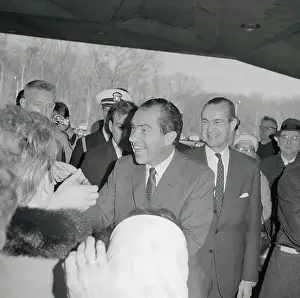 Employee Prints: Richard Nixon Greeting CIA Employees with Richard Helms
